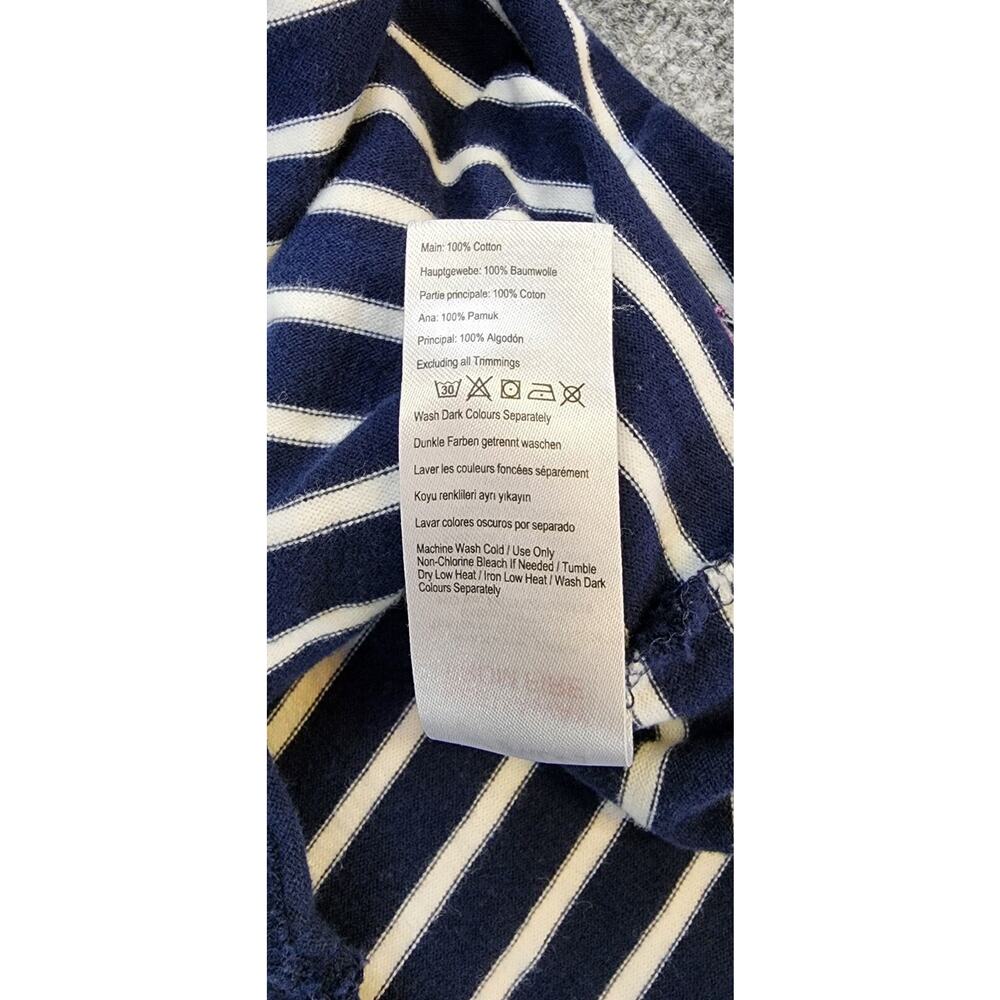 Joules Dress Womens 4 Blue Striped Riviera V-Neck Jersey Coastal Preppy Summer - Picture 12 of 12